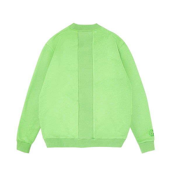 Florals Green Crewneck Sweater