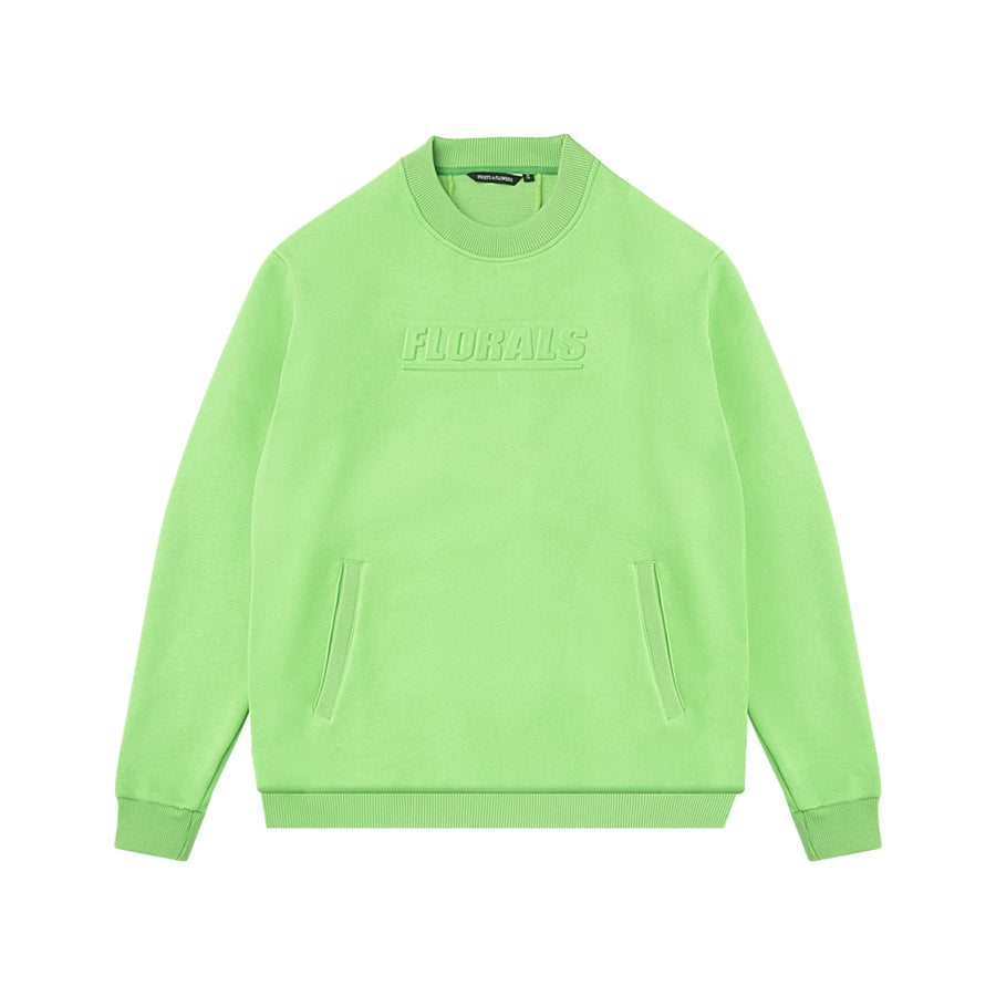 Florals Green Crewneck Sweater