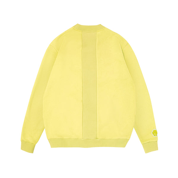 Fruitful yellow crewneck sweater