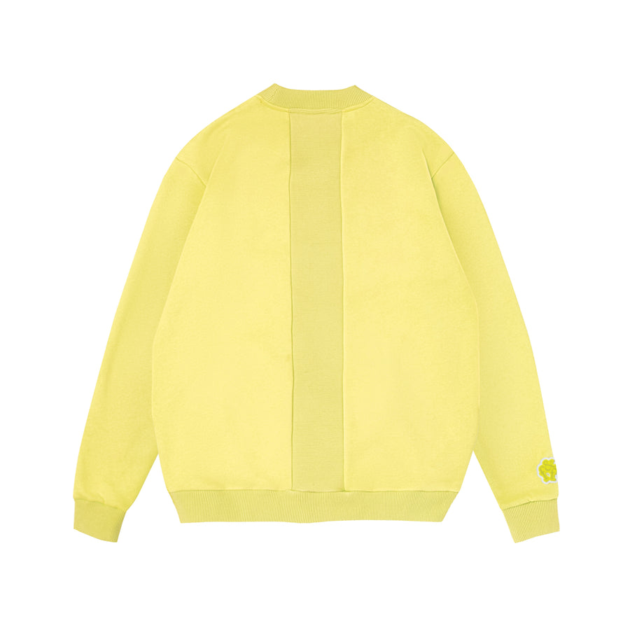Fruitful yellow crewneck sweater