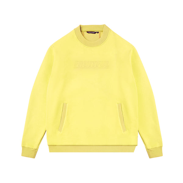 Fruitful yellow crewneck sweater