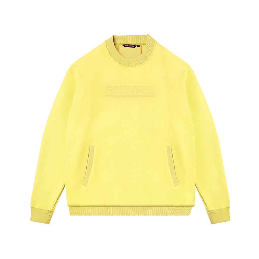 Fruitful yellow crewneck sweater