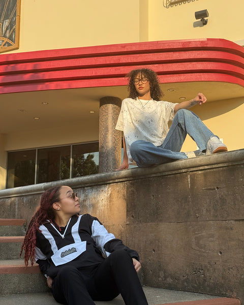 Windbreaker Pullover Black/White